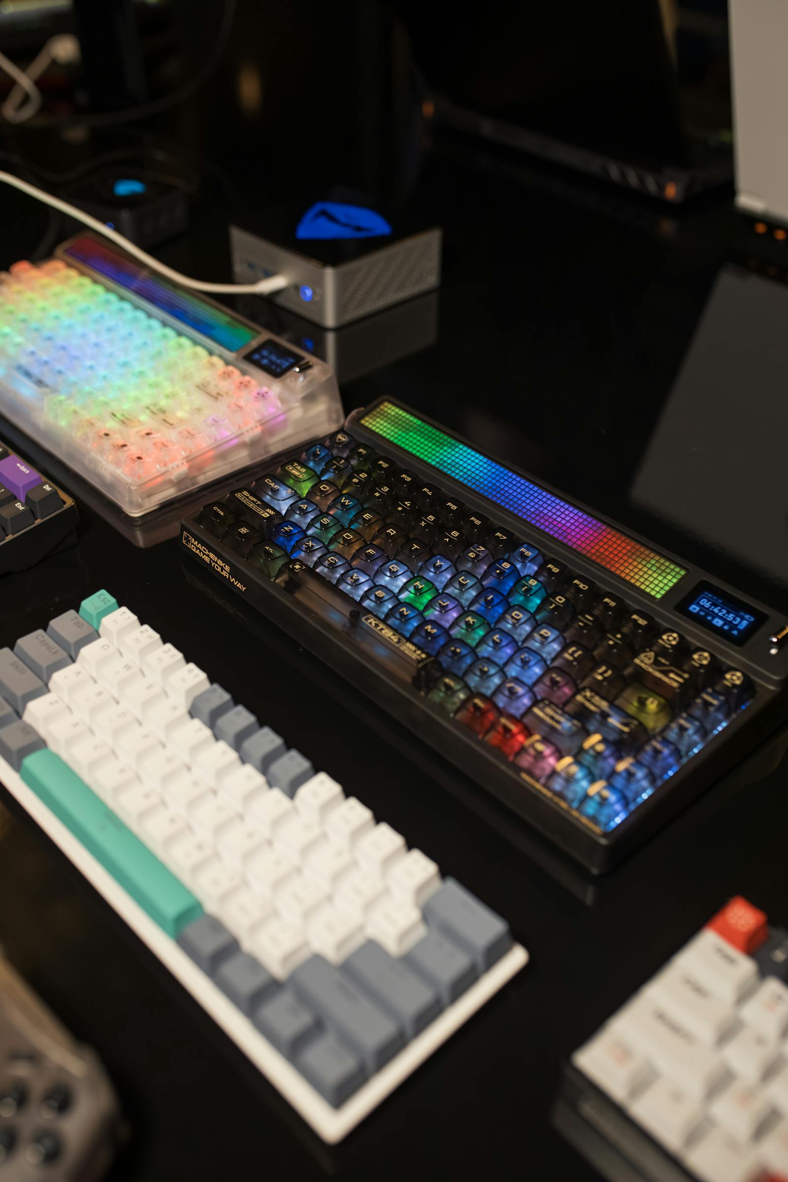 Workbench with sketches and switches.