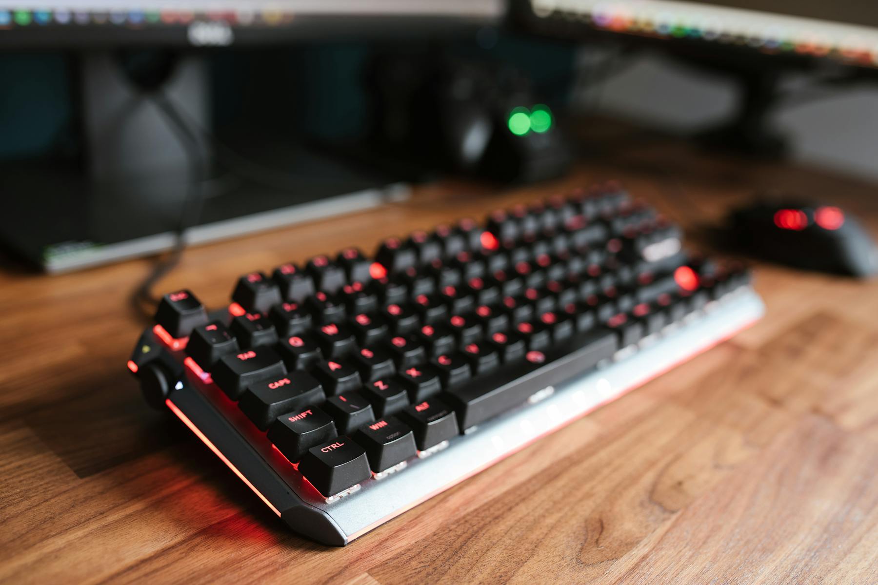 Finished keyboard in soft light.